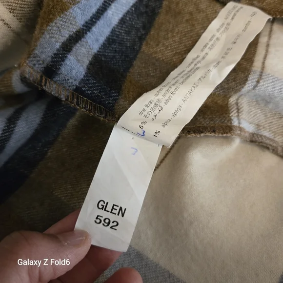 Zara Italian Fabric Wool Blend‎ Plaid Shacket Brown Blue — Men’s Medium Layering - Picture 4 of 8